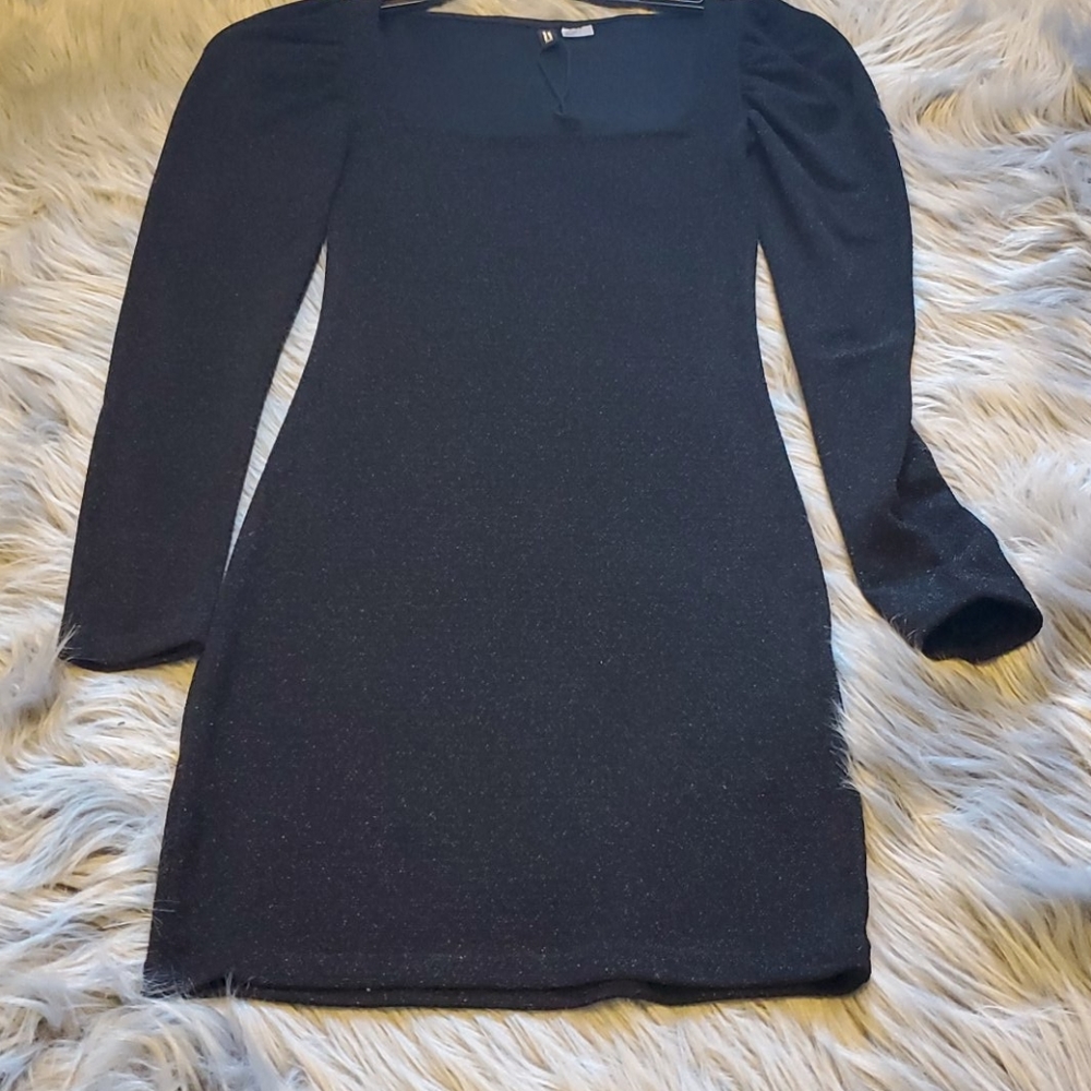 Black Sparkle Mini Dress